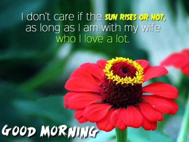 Lovely good morning message for wife
