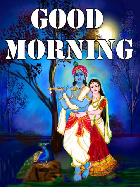 Beautiful Radha Krishna Good Morning Wishes 1