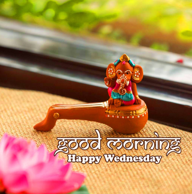 Good Morning Happy Wednesday With Cute Ganesha