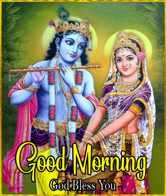 Nice Radha Krishna Good Morning Images Pics For Whatsapp