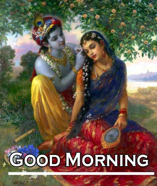 Radha Krishna Good Morning Wallpaper For Whatsapp