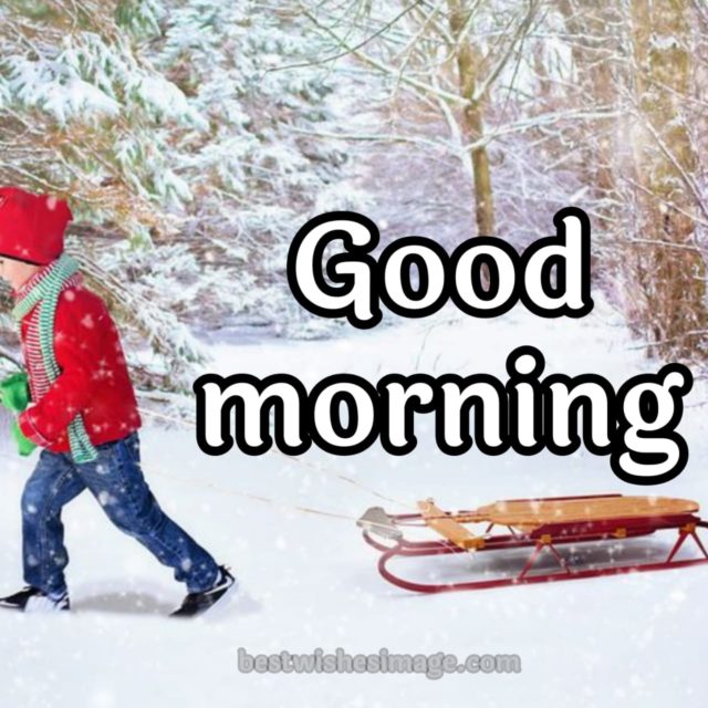 Cute Baby Winter Good Morning Pic Free Download