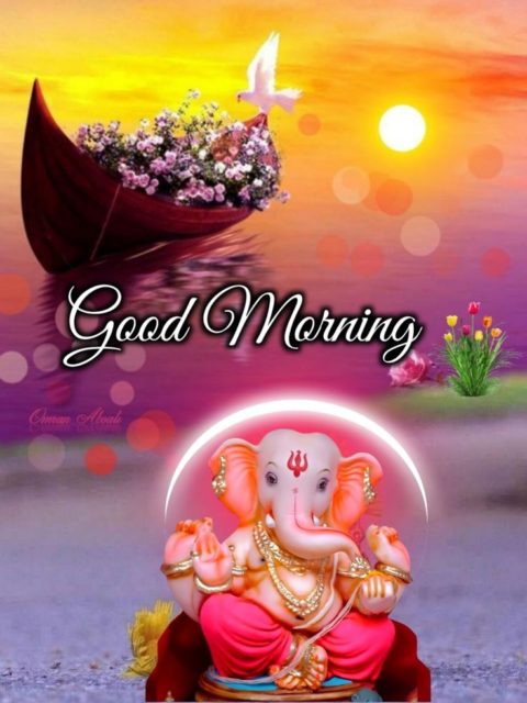 Good Morning Lord Ganesh Wishes Images 14