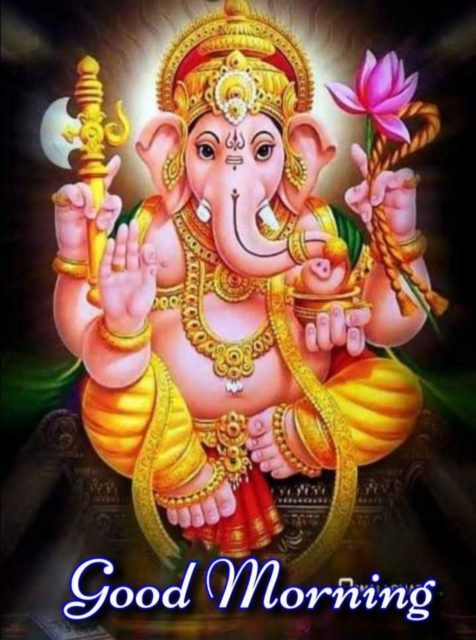Good Morning Lord Ganesh Wishes Images 4