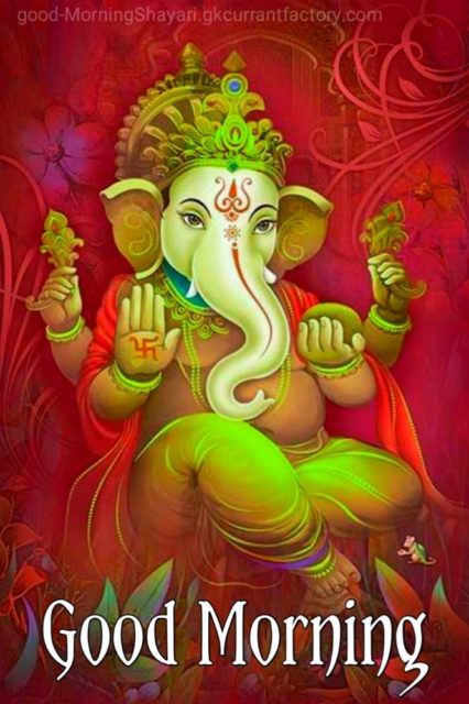 Good Morning Lord Ganesh Wishes Images 8