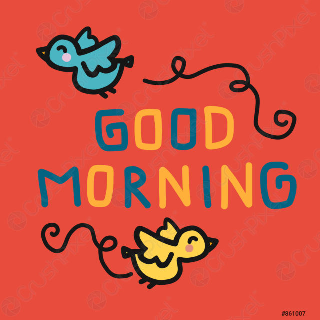 Good Morning Word Bird Cartoon 861007