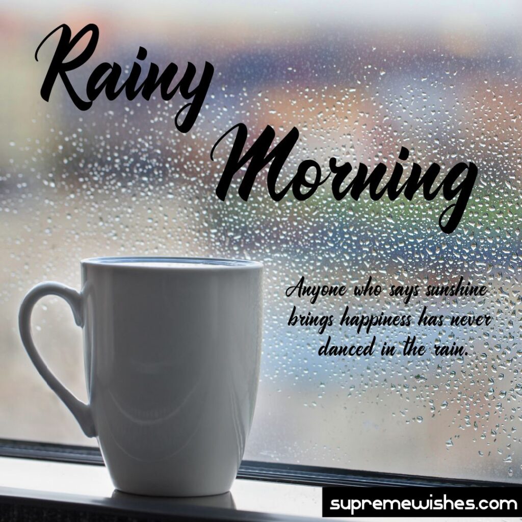 good morning rain coffee